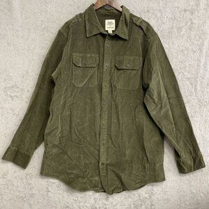 NWOT Blake Shelton Lands' End Men's XLT Olive Corduroy Button-Up Shirt Jacket